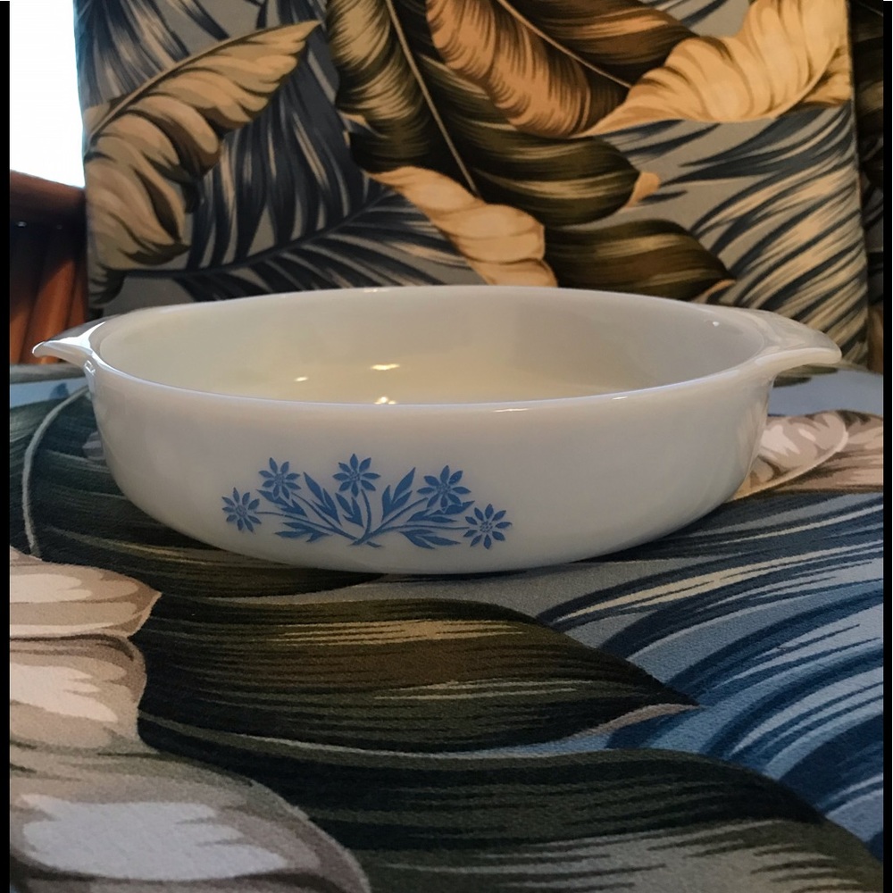 FireKing casserole dish vintage no lid milk glass